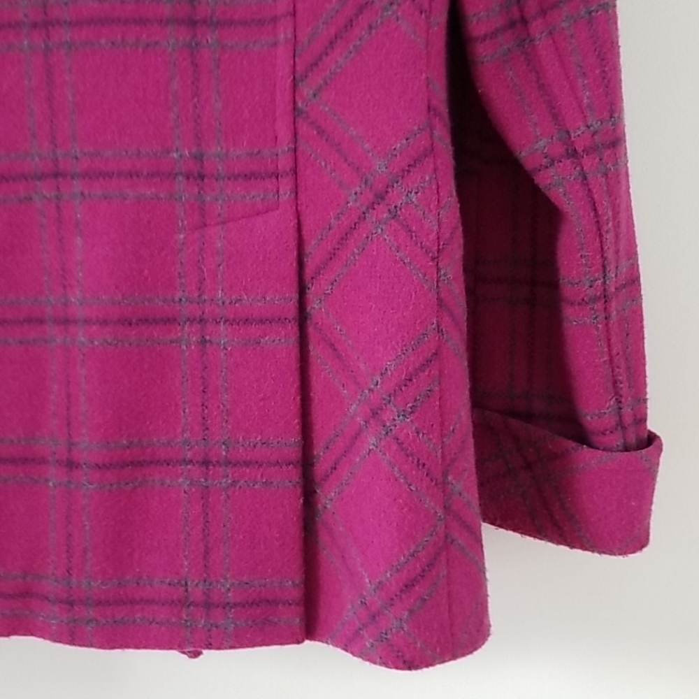 Moda INTERNATIONAL Women Raspberry Wool Peacoat - Picture 7 of 12